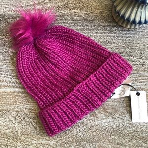 Treasure & Bond Pom Beanie In Pink